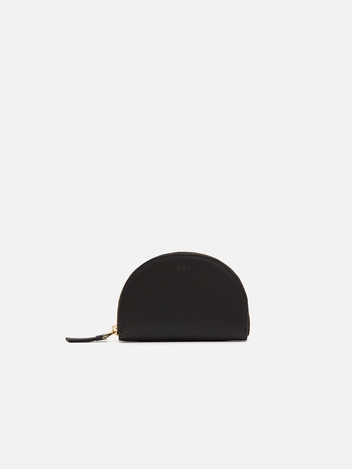 Half moon card zip wallet Umber