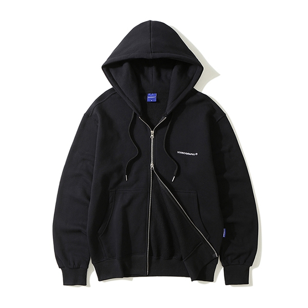 [SET]기모_Hoodie 2way Zip-up + Training jogger BK