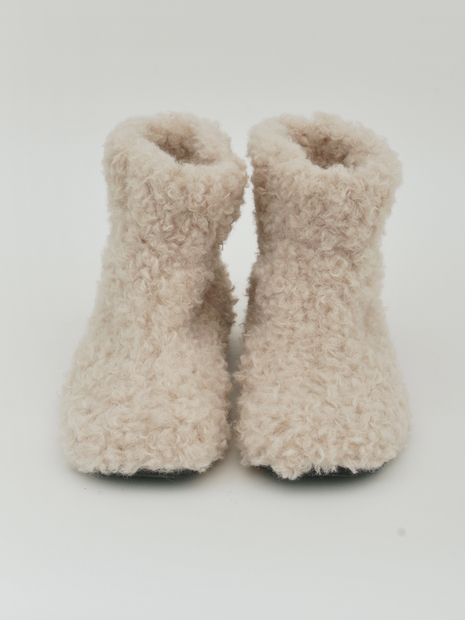 POMPOM BOOTS-beige