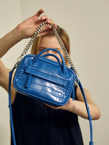 TWO ZIPPER BAG LUNCH BOX (BLUE POP)
