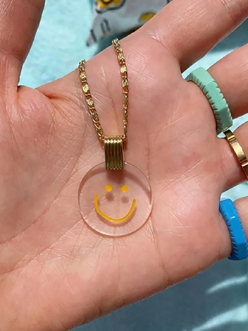 Big Smilie Medallion Necklace