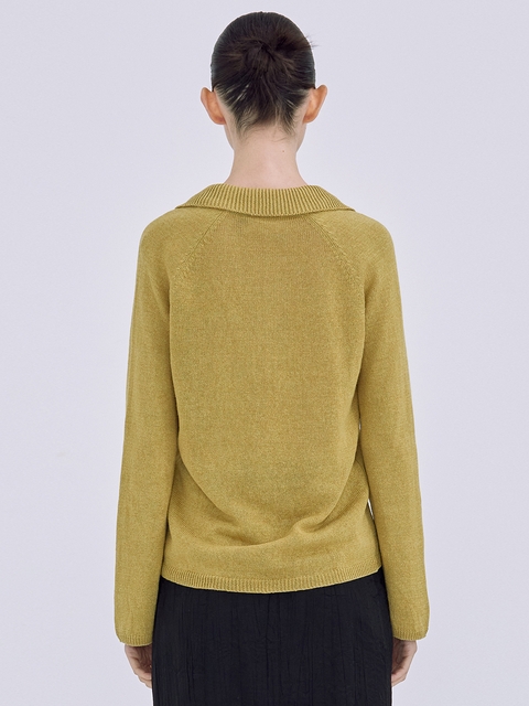 Linen Knit Top_Olive