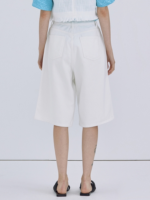 Culotte Denim Pants_Ivory