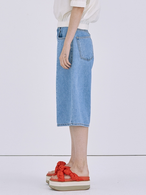 Culotte Denim Pants_Light Blue