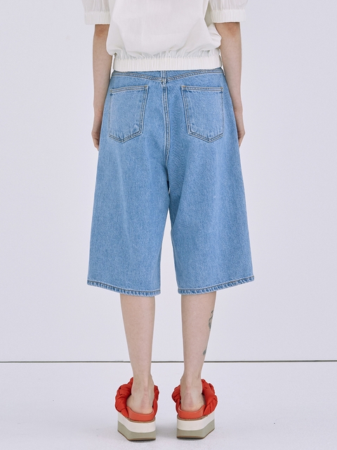 Culotte Denim Pants_Light Blue