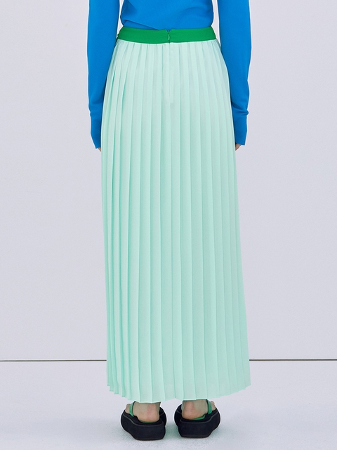 Twisted Pleats Skirt_Mint