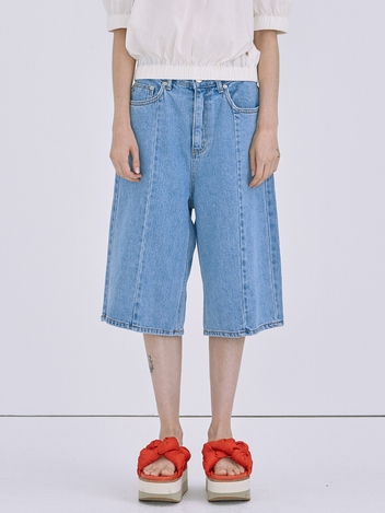 Culotte Denim Pants_Light Blue