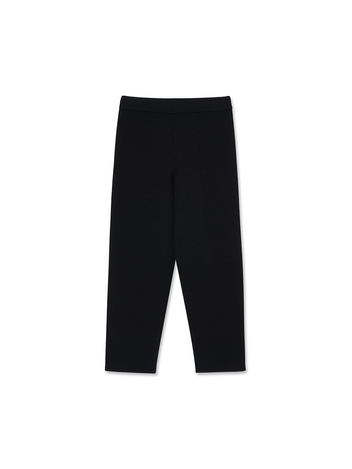 Women Knitted Straight Pants_Black