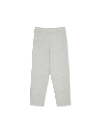 Women Knitted Straight Pants_Light Gray