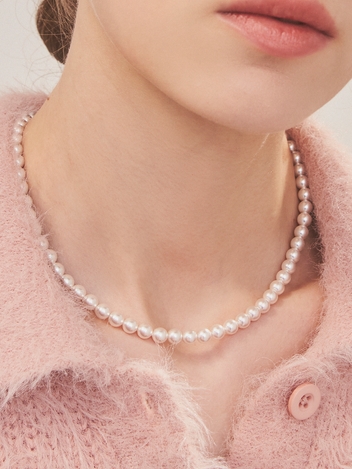 SILVER 진주 목걸이(6mm)_JAENXG111
