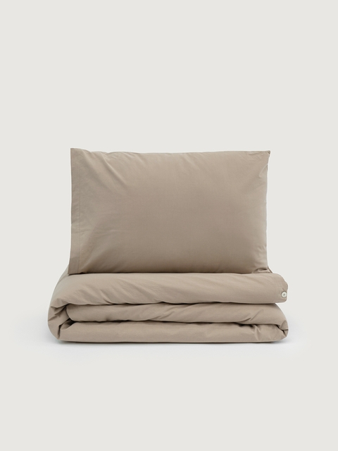 [Q] Cotton Duvet Cover (Sand Beige)