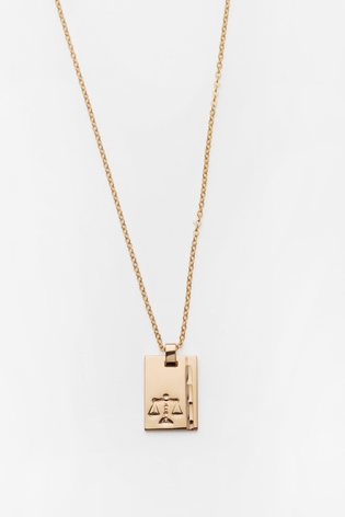 Gold Star Sign Necklace Libra