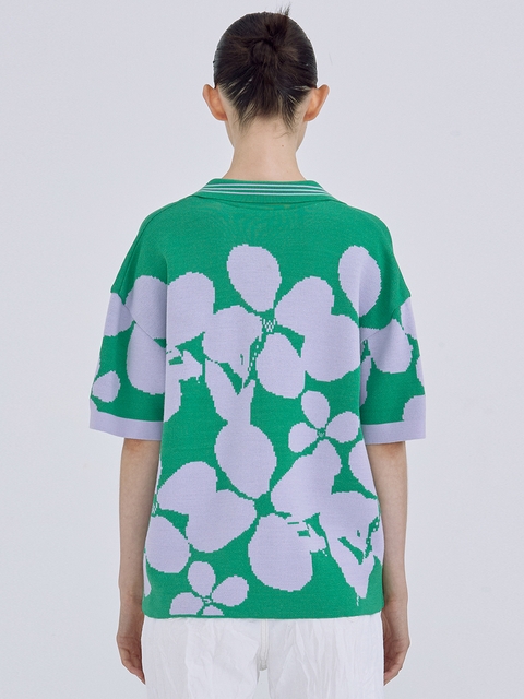 Jacquard Knit Top_Green