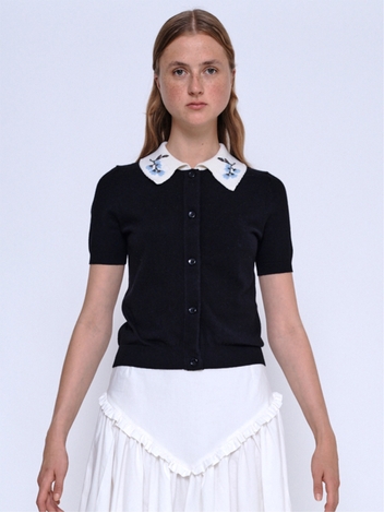 TATIANA KNITTED TOP - BLACK