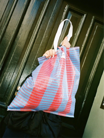 BLUE RED TOTE