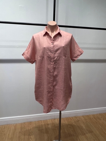 Alba Shirt Dress - Soft Pink