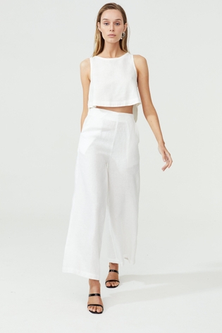 Halo Crop Top - White