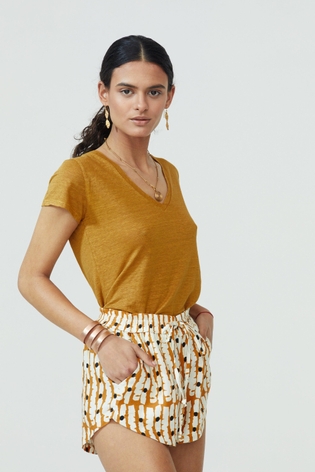 Linen T-Shirt - Mustard
