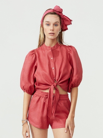 Elastic Shorts - Cherry