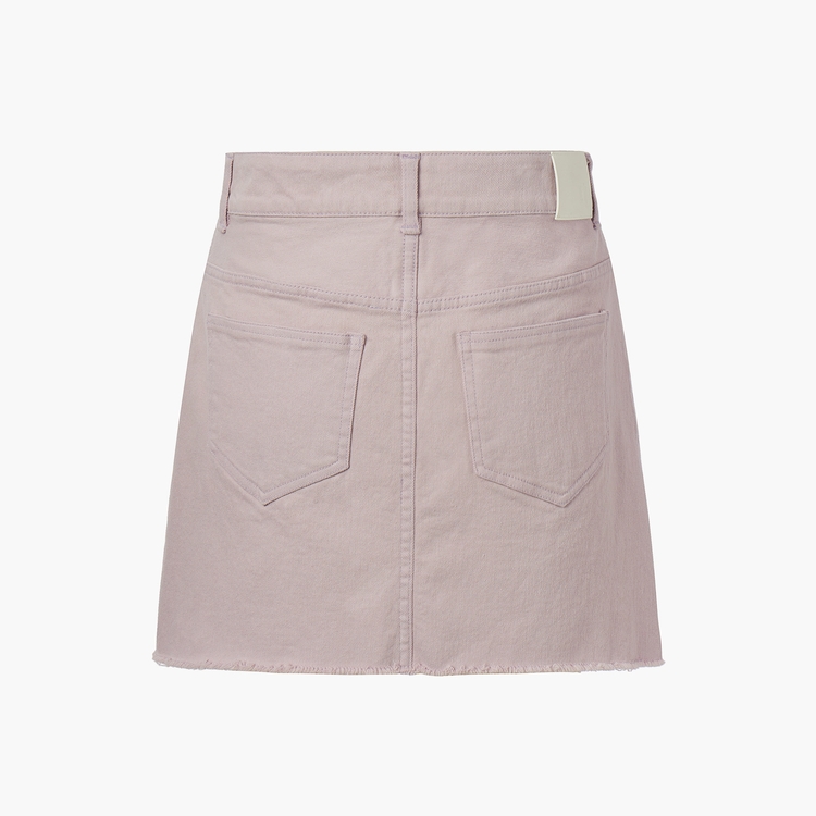 COLORED DENIM MINI SKIRT, VIOLET