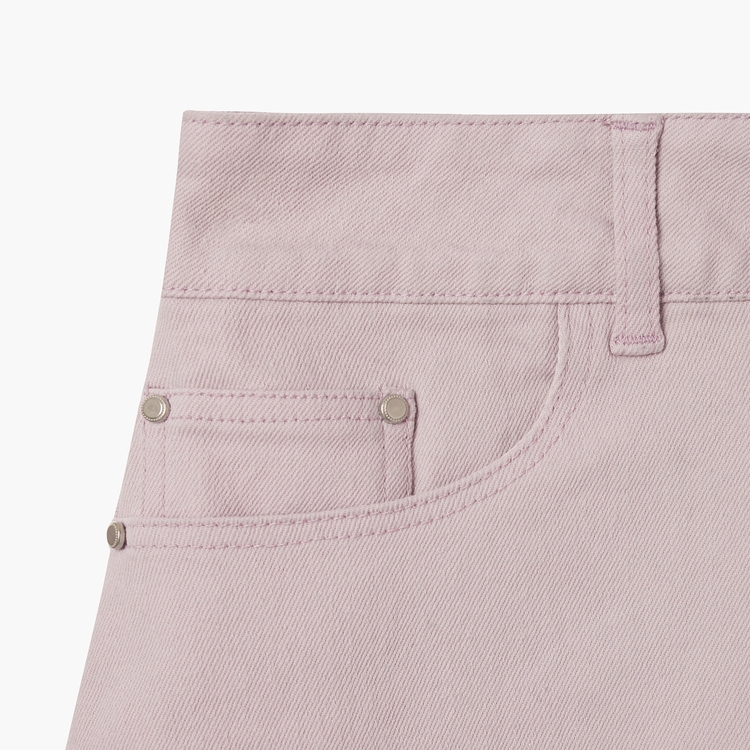 COLORED DENIM MINI SKIRT, VIOLET