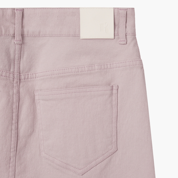 COLORED DENIM MINI SKIRT, VIOLET