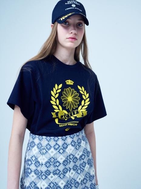 T SHIRT NOUVEAU EMBLEM_NAVY