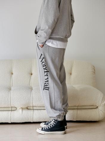 WONDERWALL LOGO SWEAT PANTS GREY