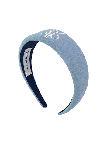 (WOMEN) Emily Logo Hairband_Sky Blue