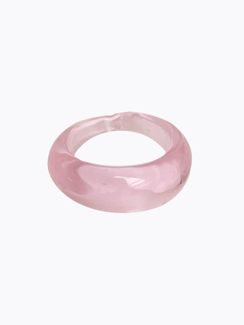 ROSE HANDBLOWN GLASS RING