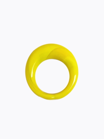 FLORA HANDBLOWN GLASS RING - YELLOW