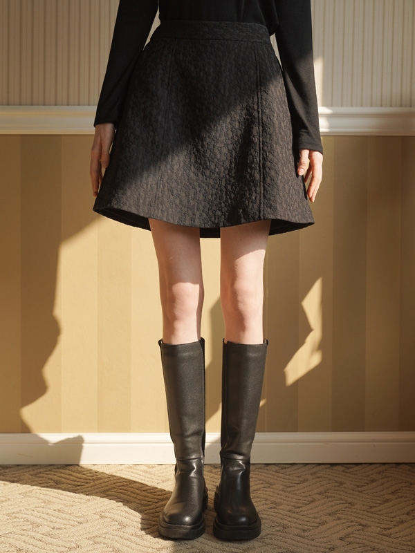 BLACK FLOWER SET UP - SKIRT