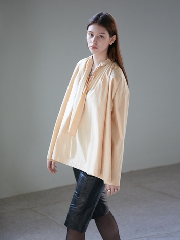 PONCHO TIE BLOUSE_L/YELLOW [U1S0B401/31]
