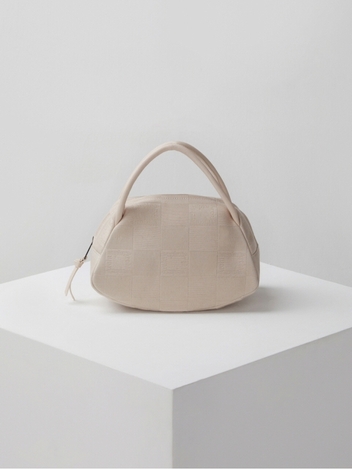 Jacquard tote bag(Salmon pink)