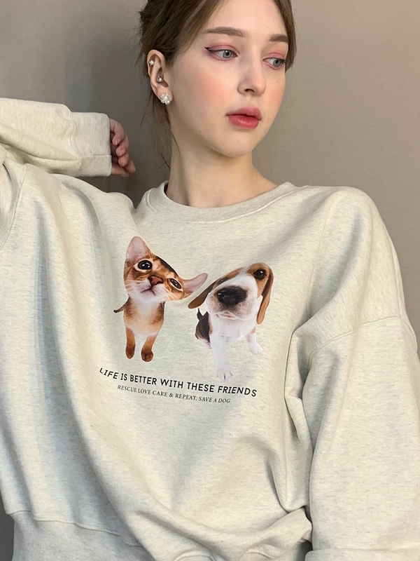 CATandDOG SWEAT SHIRT_OT