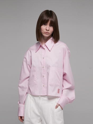 Shirts Logo Crop Pink