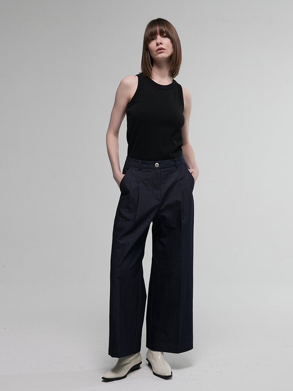 Pants Tuck Waist Sea Navy