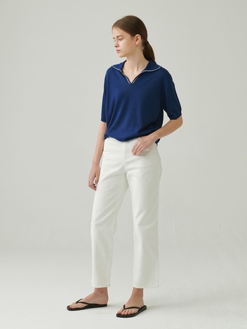 [Exclusive] Summer Collar Knit : Cobalt Blue
