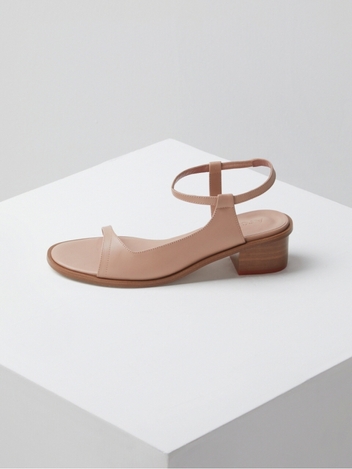Ankle curve sandal(Salmon pink)