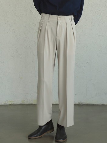 REVERSE 2PLEATS PANTS (Ivory)