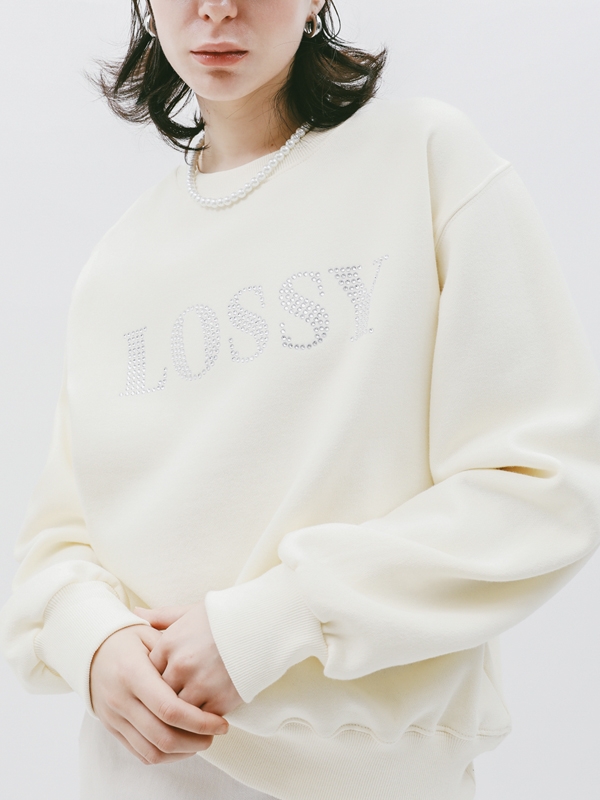 Hotfix Point Logo Sweatshirt Cream