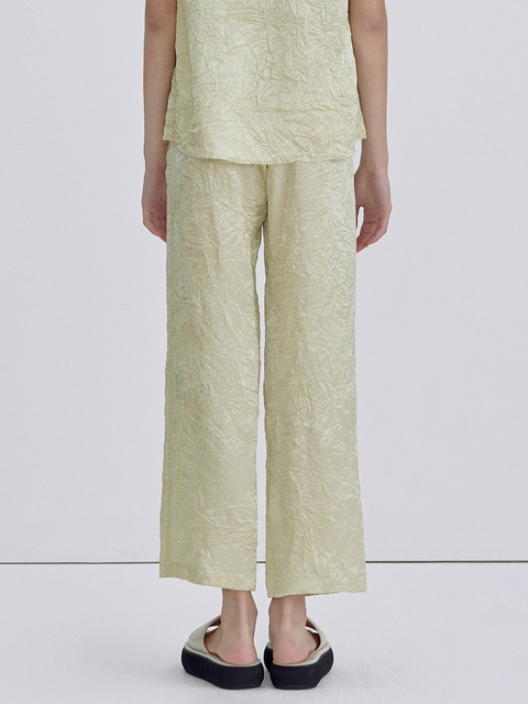 Wrinkle Glossy Pants_Light Green