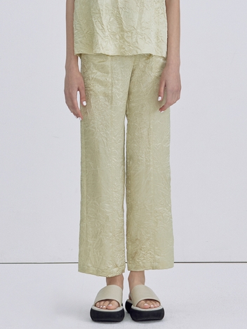 Wrinkle Glossy Pants_Light Green