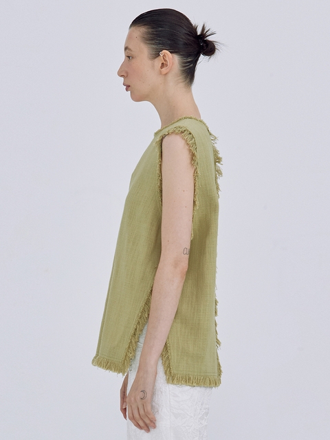 Fringe Long Top_Olive