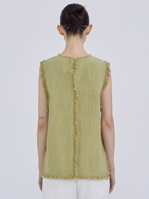 Fringe Long Top_Olive