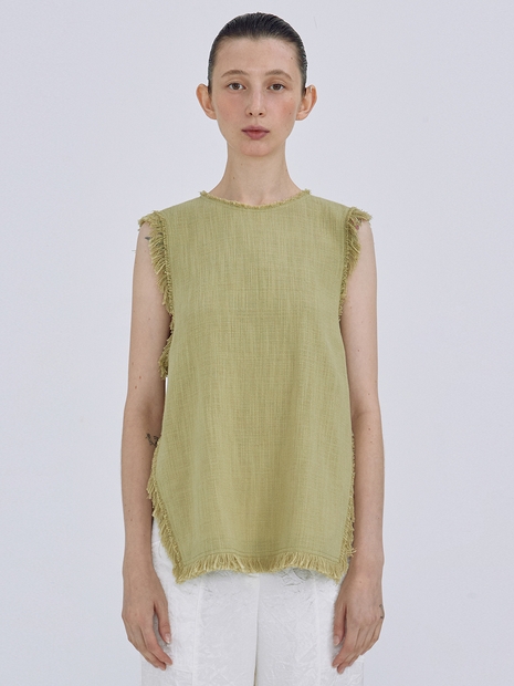 Fringe Long Top_Olive