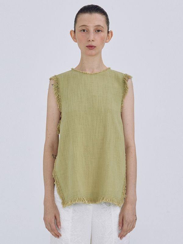 Fringe Long Top_Olive