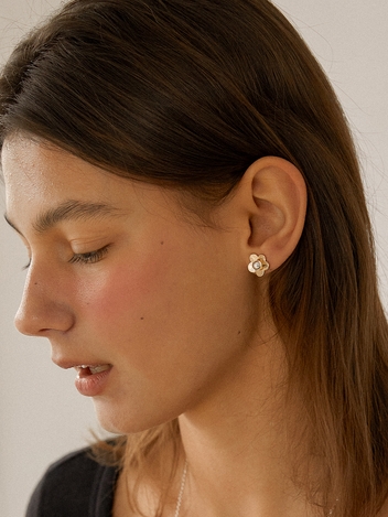 floral layer earring - mix