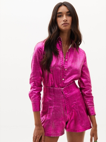 Frida Shorts - Metallic Fuchsia