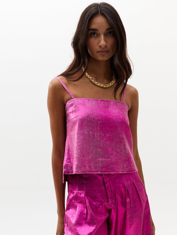 Mar Top - Metallic Fuchsia